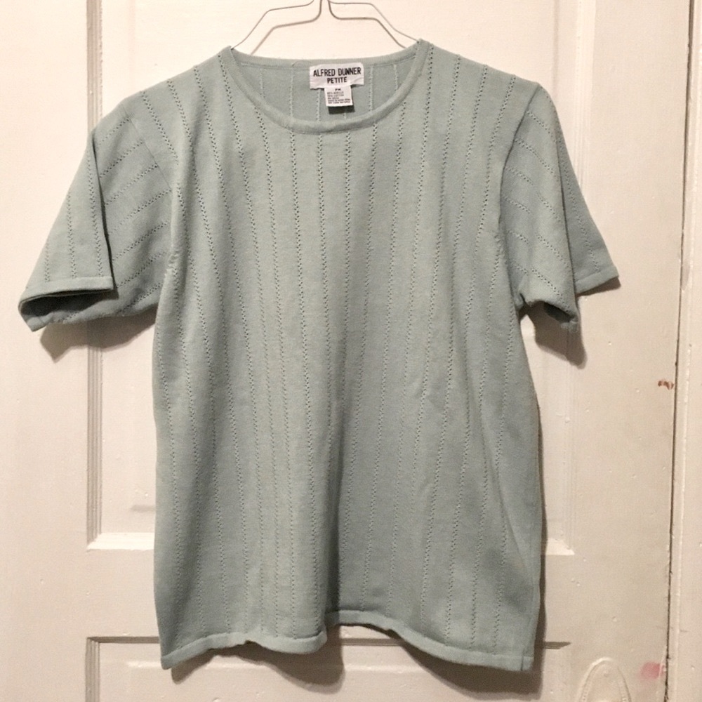 Vintage Mint Green Textured T-Shirt